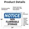 Signmission Non Flammable Storage OSHA Notice Sign, Vinyl Decal, 24in W x 18in L, 2PK OS-2PACK-NS-D-1824-L-15051 - alternate 5